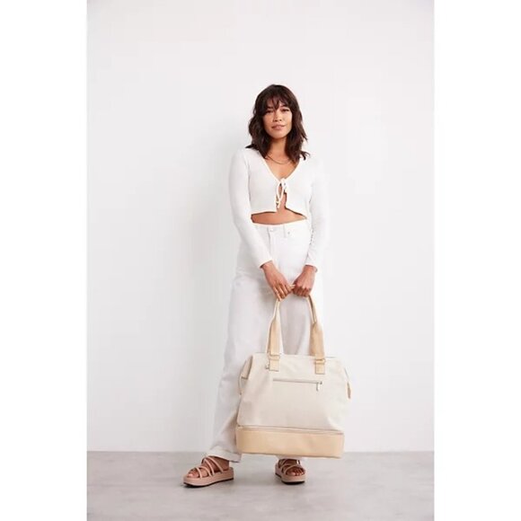 BEIS The Convertible Mini Weekender in Beige Purse Luggage Shoulder Jetset - Picture 14 of 14